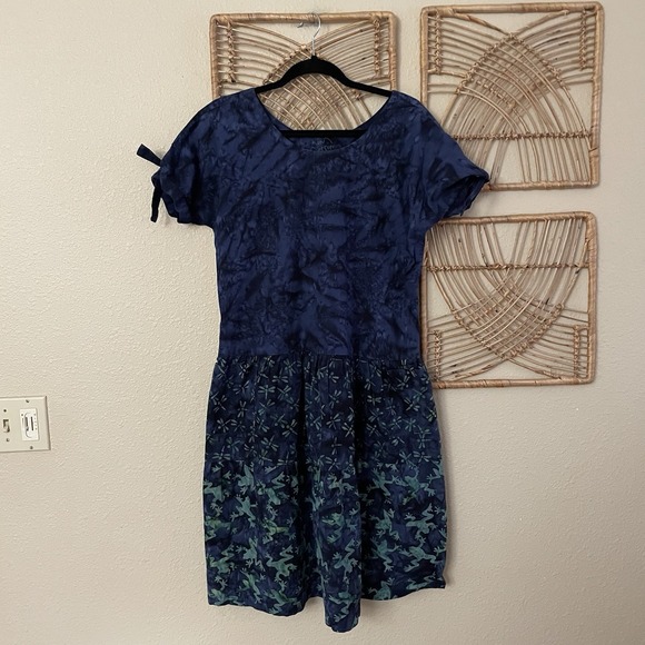 Dresses & Skirts - Kim Messier Art to Wear Dress Pockets‎ Dragonfly Frog Unique Artsy Whimsy S B6